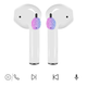Беспроводные bluetooth наушники EARBUDS TWR-98-5 c зарядным кейсом и карабином, стерео звучание White - изображение 2