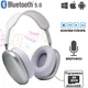 Полноразмерные беспроводные Bluetooth наушники-гарнитура с аккумулятором Macaron MP90 с MP3 плеером/AUX/microSD Серебро - изображение 1