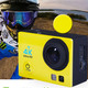 Экшн камера с аквабоксом для подводного плавания и набором креплений Action Camera QH30 Желтая+пульт - изображение 6