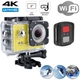 Экшн камера с аквабоксом для подводной съемки и креплениями Action Camera FR600 Wi-Fi Full HD + пульт ДУ Жёлтая - изображение 1