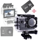 Экшн камера спортивная Action Camera D600 портативная видеокамера с водонепроницаемым боксом и набором креплений + Карта памяти 16Gb - изображение 1