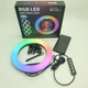 Набор блогера 3в1 A-Plus кольцевая лампа 20см RGB+штатив 1.02м +пульт+микрофон петличка - изображение 12