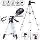 Універсальний штатив для телефону з Bluetooth пультом управління камерою TRIPOD 3110 102см металевий - зображення 1