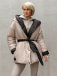 Пуховик двухсторонний зимний женский Seventeen 2091.5464 L-XL Черный с бежевым (Sev2000000183442) - изображение 2