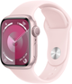 Smartwatch Apple Watch Series 9 GPS 41mm Pink Aluminium Case with Pink Sport Band - S/M (MR933) - obraz 1