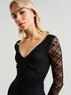 Платье вечернее короткое осеннее женское H&M Divided 0919040 XS Черное (7000000000866) - изображение 4