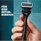 Змінні картриджі для гоління (леза касети) Gillette Intimate 6 шт. для інтимних зон з покращеними змащувальними смужками - зображення 4