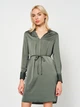 Платье миди летнее женское H&M 0926729 XS Хаки (7000000000905) - изображение 1