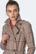 Пальто жіноче Nife Coat PL10 Checkered/Beige 36 Бежеве (5908292711671) - зображення 4