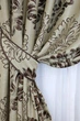 Комплект готових штор VR-Textil Блекаут-софт Корона № 1274ш(Б) Бежевий з коричневим 150х275 см 2шт (33-0117) - зображення 4