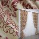 Комплект готових штор VR-Textil Блекаут-софт Корона № 1276ш(Б) Бежевий з бордовим 150х270 см 2шт (33-0113) - зображення 1