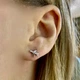 Сережки Серебро Самолёты с 5 Камнями - изображение 2