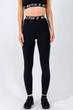 Спортивные Лосины Actix Athletic Legg Black, классические с высокой посадкой, чёрные S - изображение 1