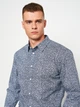 Рубашка мужская H&M 0781758 XS/S Синяя (7000000000309) - изображение 4