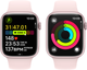 Smartwatch Apple Watch Series 9 GPS + Cellular 45mm Pink Aluminium Case with Light Pink Sport Band - S/M (MRMK3) - obraz 8