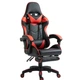 Кресло игровое GAMING CHAIR OC-810 с подставкой для ног, цвет черный/красный - изображение 1