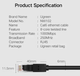 Патч корд Ugreen сетевой кабель 1000 Mбит\с Ethernet RJ45 Cat 6 круглый 2М Black (NW102) 20160 - изображение 6