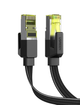 Патч корд Ugreen NW189 2 метри, кабель 10 Гбіт\с Ethernet RJ45 Cat 7 плоский в обплетенні Black (40161) - зображення 1