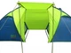 Туристичний шестимісний намет для походів GreenCamp 1002 синьо-салатовий - зображення 3