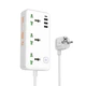 Сетевой Удлинитель Фильтр HOCO Storm 3-position socket AC7A | 3USB/1Type-C, 3.4A/17W| 1.5M | Белый - изображение 1