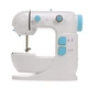Швейная машинка электрическая Sewing Machine 6W портативная с подсветкой и педалью Бело-голубая - изображение 4