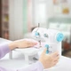 Швейная машинка электрическая Sewing Machine 6W портативная с подсветкой и педалью Бело-голубая - изображение 5