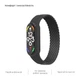 Ремешок для Xiaomi Mi Band 7/6/5/4, Braided Solo Loop, черный, размер S, нейлоновый плетеный браслет, эластичный сменный ремешок для фитнес-трекера с надежным креплением, ArmorStandart (ARM59179) - изображение 4