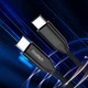 Кабель Choetech USB Type-C - USB Type-C 1.2 м Gen2 240W (50V/5A) в оплетке Черный (XCC-1035) - изображение 4