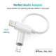 Переходник Choetech Lightning - 3.5 мм Jack 10 см Белый (AUX005) - изображение 3