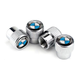 Металеві ковпачки на ніпель для БМВ Alitek Premium Style Silver BMW (4 шт) (67581) - зображення 3