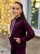 Дитячий спортивний костюм (худи + штани) для дівчинки AVRORA АА122453 122-128 см Бордо - зображення 5