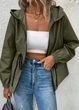 Женская ветровка Fashion удлиненная на подкладке 42/44 хаки - изображение 2