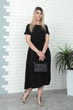 Летнее женское платье Fashion миди свободного кроя 46/48 черный - изображение 2