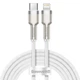 Кабель BASEUS Type-C to Lightning Cafule Series Metal Data Cable |2M, 20W, PD| (CATLJK-B02) белый - изображение 1