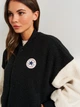 Бомбер женский Converse Women's Knit Coat 10025206-001 S Черный (194434335996) - изображение 4