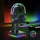 Игровые проводные наушники Onikuma X15 Pro с выдвижным микрофоном, шумоподавлением и LED подсветкой Черный - изображение 4