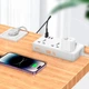 Удлинитель сетевой HOCO Storm 3-position socket AC7A 3USB/1Type-C 3.4A/17W white - изображение 4