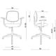 Поворотне крісло SPARKY Unique 56x81x56 (W-134AB-W) 155382 - зображення 2