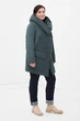 Подовжений жіночий пуховик Finn Flare FWB160135-530 Plus Size зелений 3XL - зображення 2