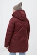 Подовжений жіночий пуховик Finn Flare FWB160132-304 Plus Size бордовий 4XL - зображення 4
