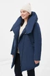 Подовжений жіночий пуховик Finn Flare FWB160135-101 Plus Size синій 4XL - зображення 3