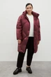 Стьобаний жіночий пуховик oversize Finn Flare FAC11096-833 бордовий L - зображення 1