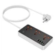 Сетевой удлинитель фильтр HOCO Storm 3-position socket AC8A |3USB/1Type-C, PD/QC, 3A/30W| black - изображение 2