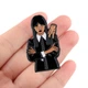 Брошь-значок женская BROCHE бижутерия Венздей чёрная BRGV113657 - изображение 5