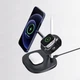 Док-станція 4в1 WiWU M8 Бездротовий зарядний пристрій Wireless Charger Black - зображення 3