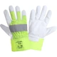 Перчатки защитные кожаные LahtiPro 2724 10(XL) зелено-белые - изображение 1