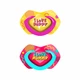 Пустушка силіконова симетрична 6-18м NEON LOVE 2 шт Canpol babies 22/653_pin - изображение 2