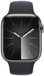 Smartwatch Apple Watch Series 9 GPS + Cellular 45mm Graphite Stainless Steel Case with Midnight Sport Band - S/M (MRMV3) - obraz 2