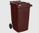 Мусорный контейнер Алеана 71 x 58 x 105 см 240 л Темно-коричневый - изображение 1
