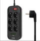 Сетевой фильтр-удлинитель Ldnio SE6403 (6 розеток, 4USB, 2м, 2500W, евро вилка, 3.4A, Сечение 3х0,75мм) - чёрный - изображение 4